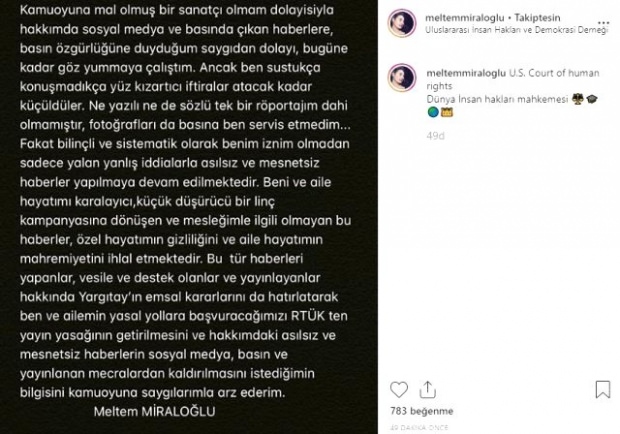 Meltem Miraloğlu színésznő elvált az amerikai feleségétől