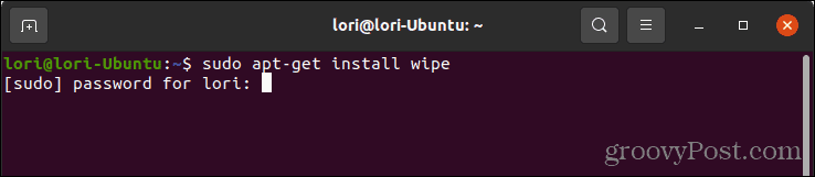 Telepítse a wipe-ot Linux alatt