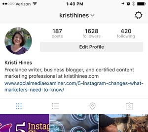 instagram üzleti profil beállításai