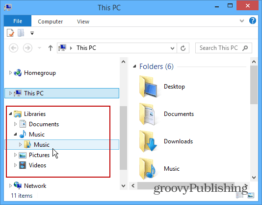 Windows 8.1 tipp: Helyezze vissza a könyvtárakat a File Explorer programban