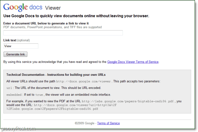 A legtöbb dokumentum online megnyitásához és megtekintéséhez használja a Google Docs Viewer alkalmazást