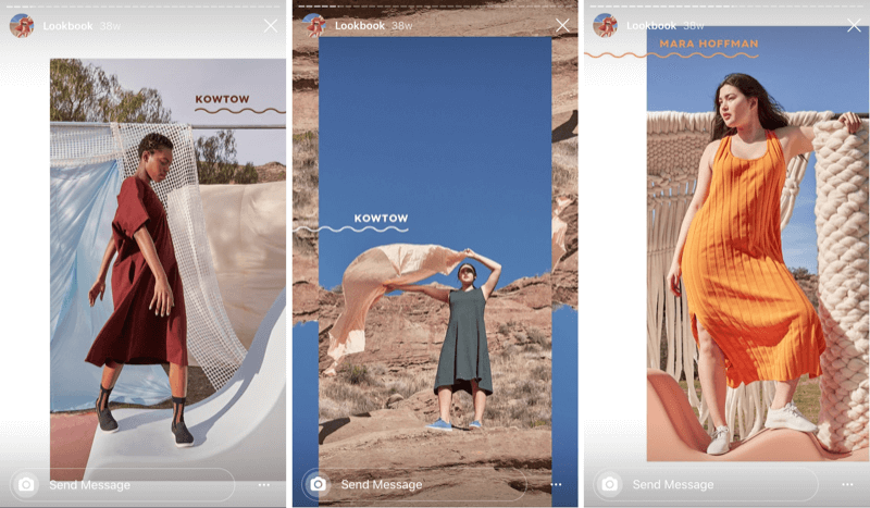 az Instagram Stories-ban megosztott életmódtartalom üzleti példája