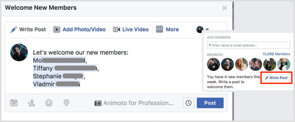 A Facebook csoport új tagokat fogad
