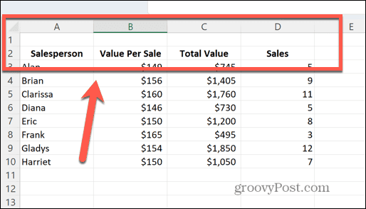 excel új sor