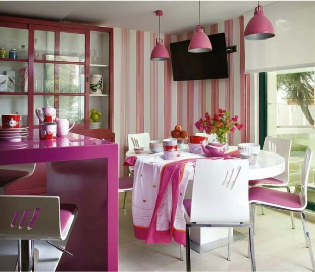 rózsaszínű konyhai kiegészítők