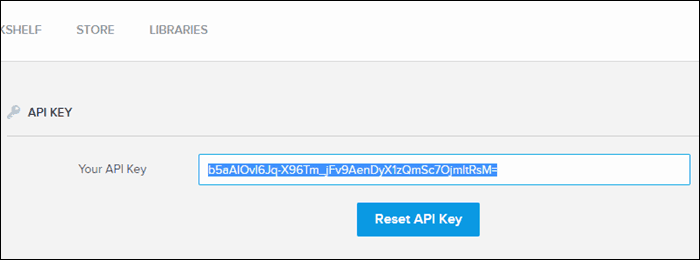 Másolja ki az API-kulcsot a BookFusion-fiókból