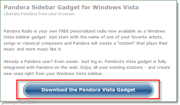 Töltse le a Windows 7 Pandora eszközét