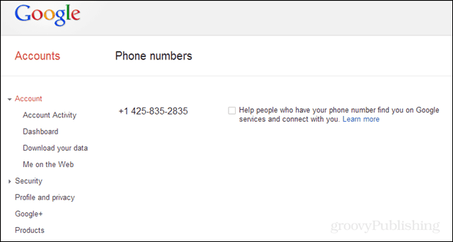 Letilthatja telefonszámának csatlakozását a Google Keresőhöz