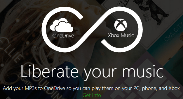Az Xbox Music segítségével elérheti a zenegyűjteményt a OneDrive alkalmazásból