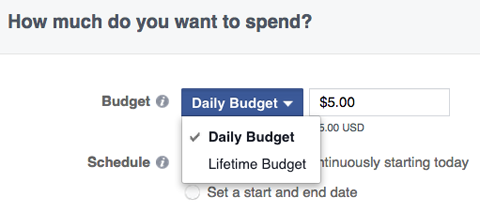 facebook hirdetések költségvetési lehetőségei