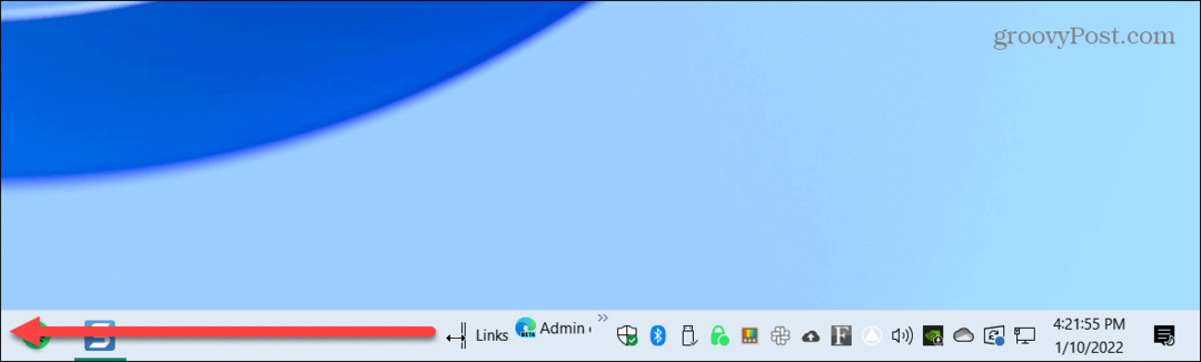 A Windows 10 tálcájának középre állítása