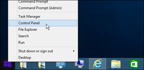Vezérlőpult Windows 8