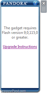 flash hiba pandora eszköz Windows 7