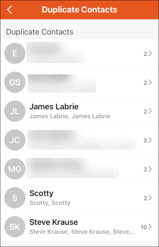 duplikátumok törli a duplikált névjegyeket az iPhone készüléken
