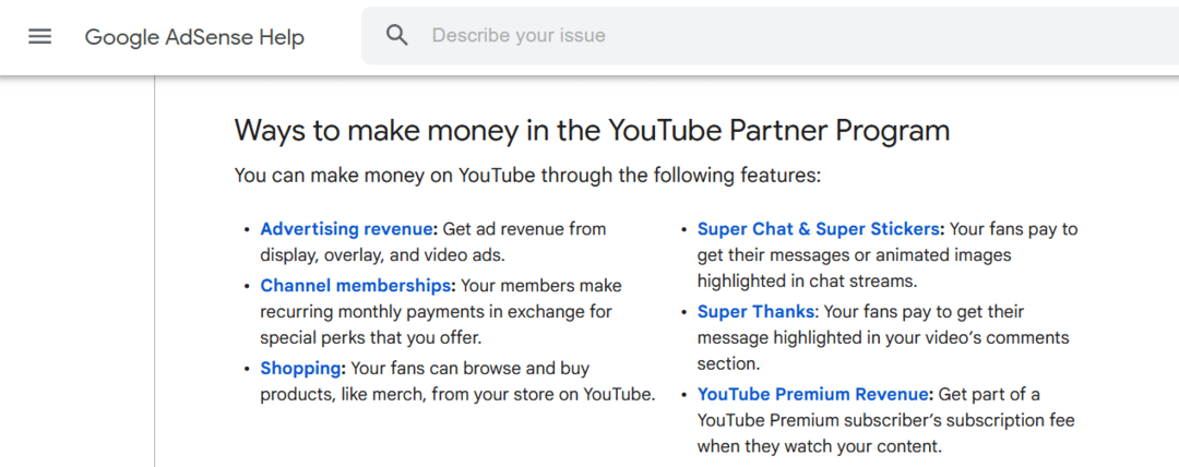 hogyan-a-youtube-fizesse-üzleti-üzleti-pénzkeresési módok-a-youtube-partner-program-bevételszerzési-csatorna-bevétel-tagságok-vásárlási-linkek-példa-1