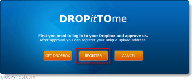 regisztráljon egy dropbox feltöltési fiókot