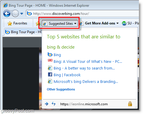 Internet Explorer 8 - a javasolt webhelyek bosszantóak!