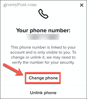 tiktok változtass telefonszámot