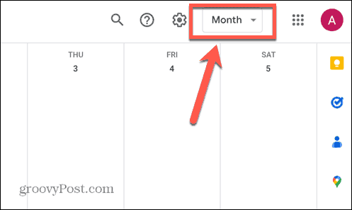 google naptár nézet beállításai