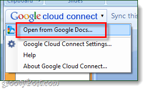 google cloud connect nyitott menü - a googledocs blogspoton keresztül