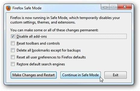 Firefox Hogyan lehet elindítani biztonságos módban