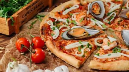 Hogyan készítsünk tengeri pizzát? Tenger gyümölcsei mediterrán pizza recept otthon! Pizza Di Mare