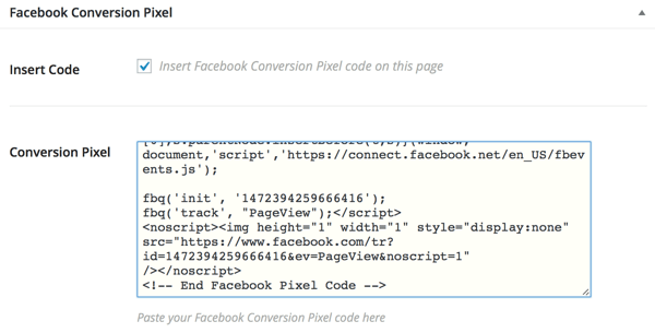 facebook konverziós pixel plugin