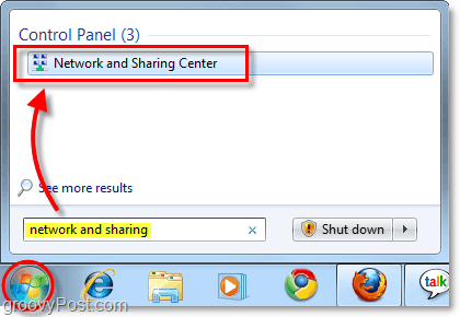 hálózat és megosztó központ a Windows 7 rendszerben