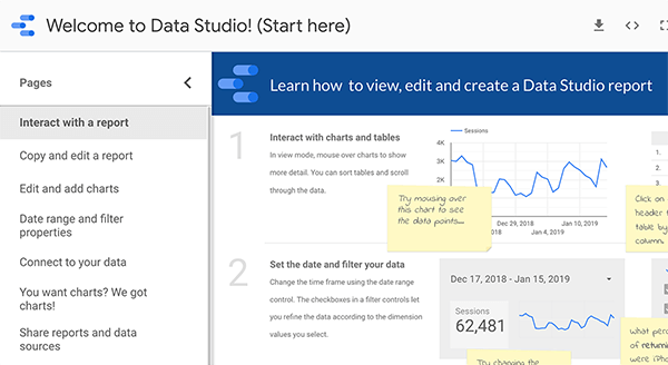 Kezdő lépések a Google Data Studio szolgáltatásban, 1. tipp