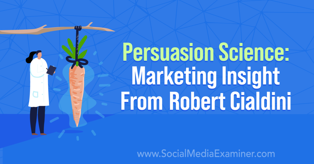 Meggyőző tudomány: Marketing betekintés Robert Cialdini -től, Robert Cialdini betekintésével a Social Media Marketing Podcast -ra.