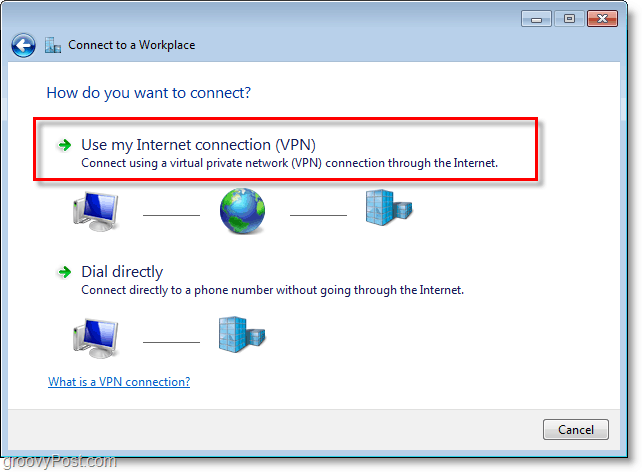 használja a vpn internetkapcsolatomat a Windows 7 rendszerben