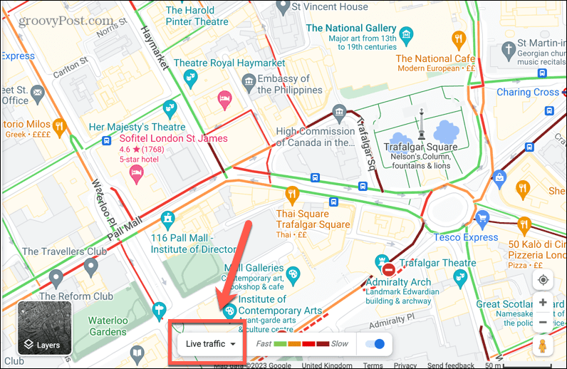 google maps élő forgalom