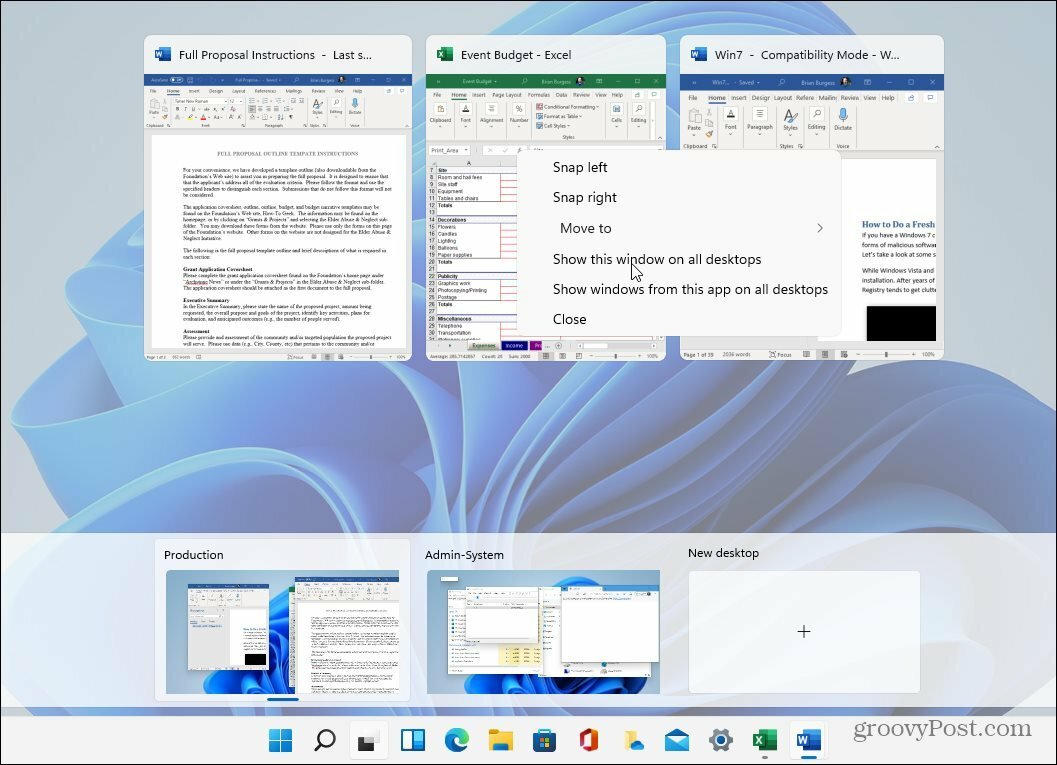 Virtuális asztali számítógépek Windows 11