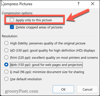 Excel-tömörítés alkalmazása a képeken