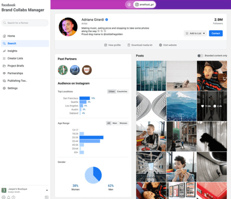 Instagram Brand Collab Manager és Pinterest Trends eszköz: Social Media Examiner