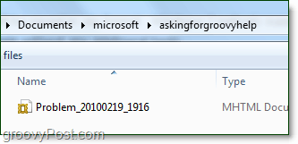 a Windows 7 probléma lépéseinek fájlja a zip fájlban lesz