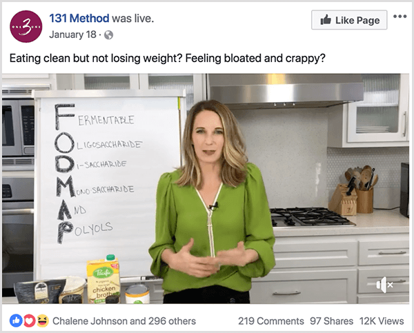 A 131 Method Facebook-oldal videót tesz közzé a tiszta étkezésről.