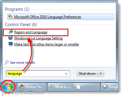indítsa el a régiót és a nyelv kezelőpaneljét a Windows 7 rendszerben