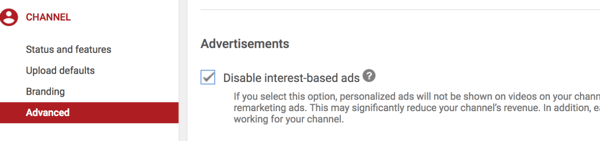 YouTube-hirdetési kampány létrehozásának módja, 36. lépés - a csatornád versenytársai által történő konkrét videóelhelyezés megakadályozása