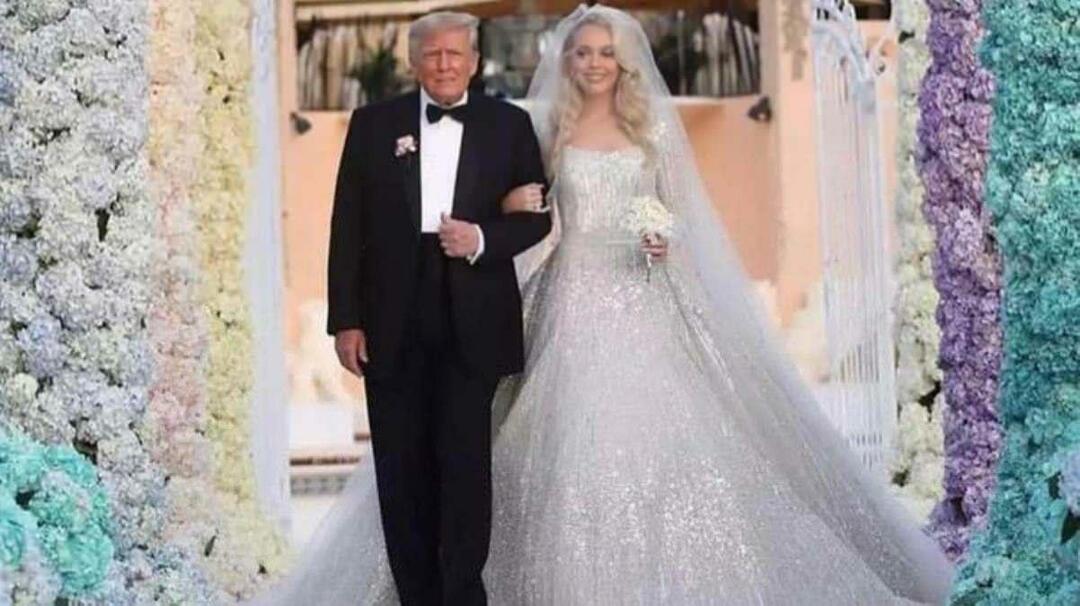 Tiffany Trump esküvői ruhája jellemezte az esküvőt