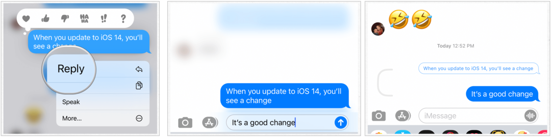 iOS 14 soros üzenetek