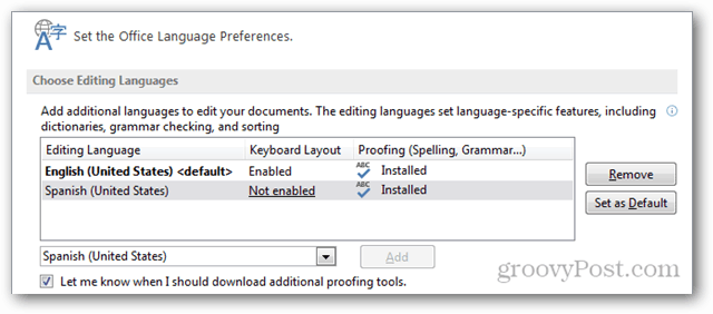 További nyelvek hozzáadása az Office 2013-hoz