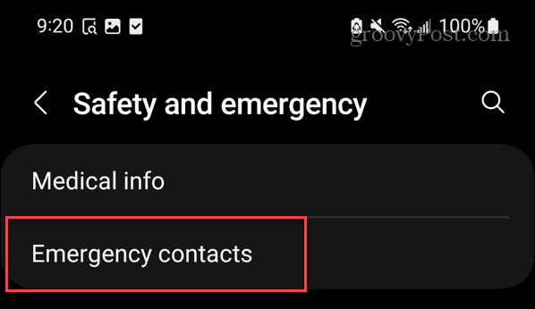 Vészhelyzeti információ hozzáadása 