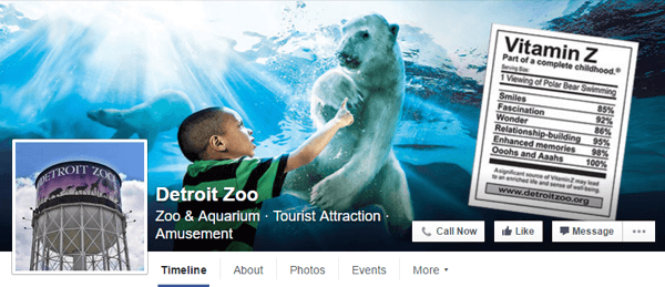 facebook címlapkép detroiti állatkertben