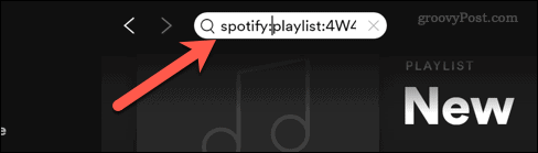 Spotify keresés lejátszási lista URI szerint