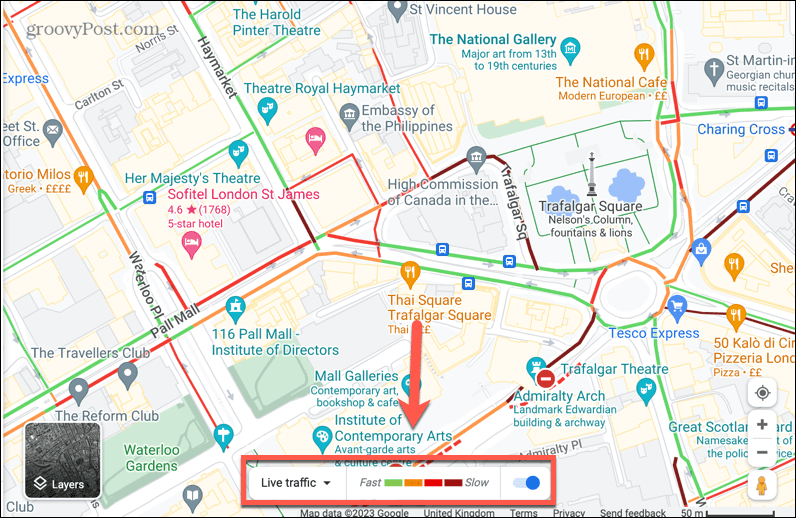 google maps élő forgalmi sáv