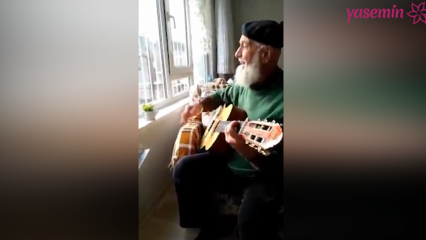 Nagyapa gitározva játszik és elmondja az „Ah hazugság világát”!