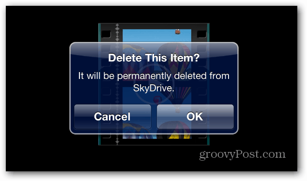 A Lomtár használata a Windows SkyDrive alkalmazásban