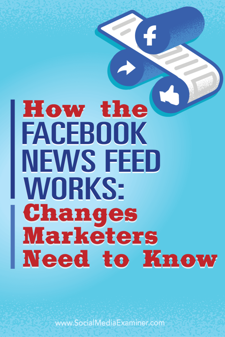 Hogyan működik a Facebook hírcsatorna: A marketingeseknek tudnia kell a változásokat: a közösségi média vizsgáztatója