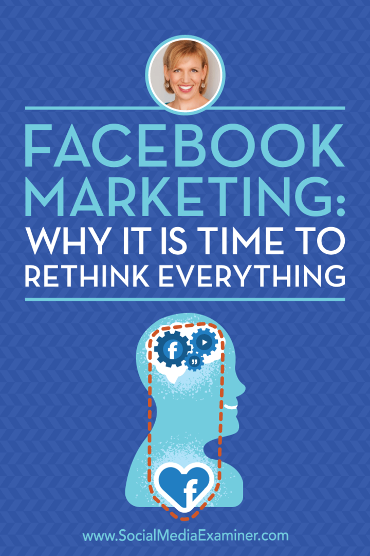 Facebook Marketing: Miért itt az ideje, hogy mindent átgondoljon, amely tartalmazza a Guest meglátásait a Social Media Marketing Podcast-on.